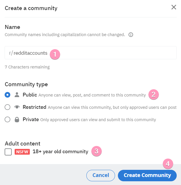 creating subreddits step by step