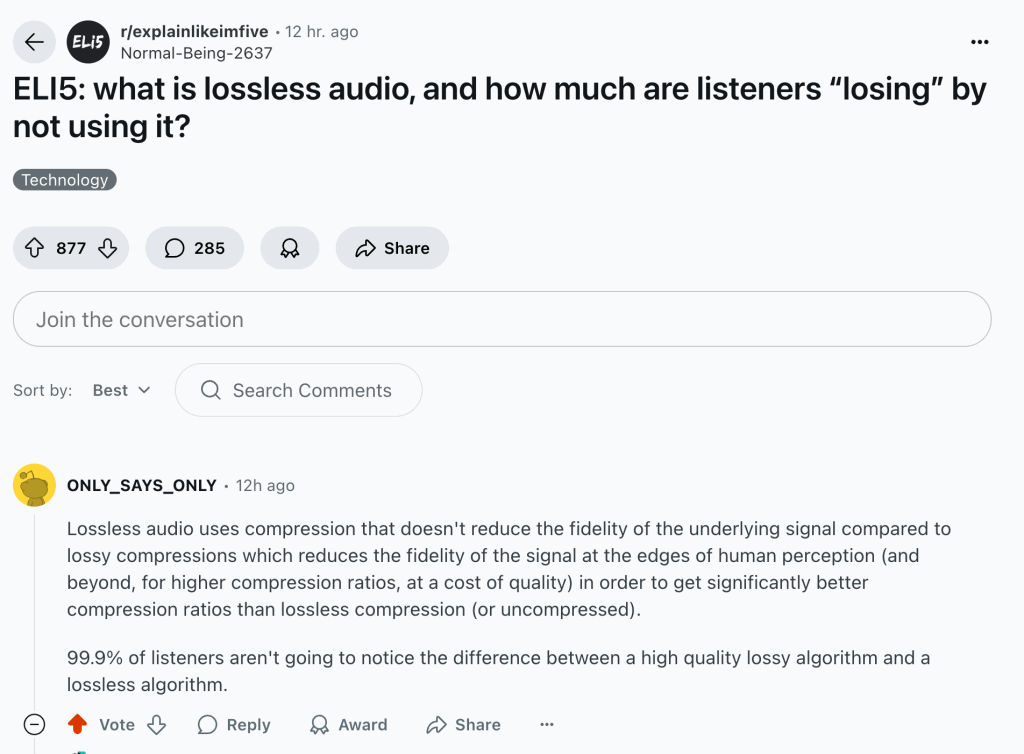 answer on reddit